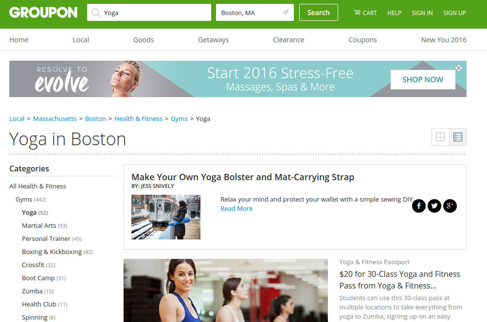yoga in boston