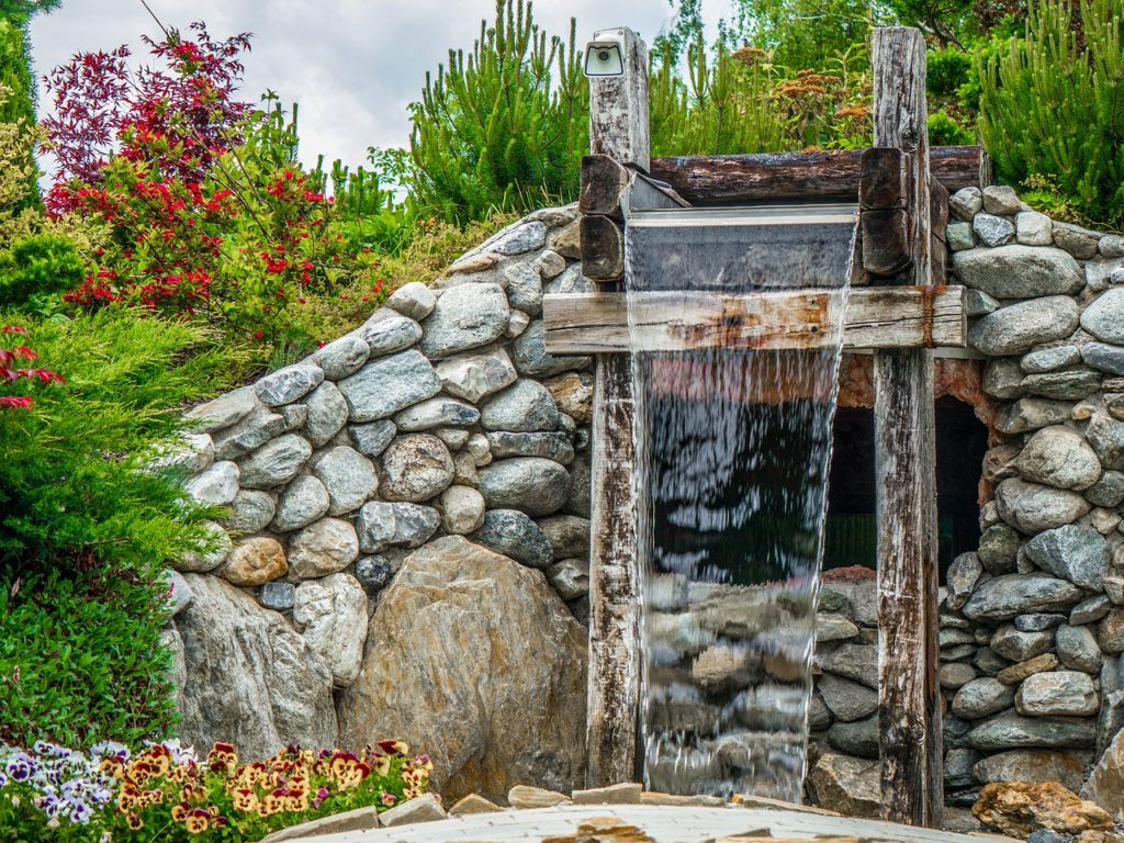 Looking for a deluxe backyard? It doesn't get any better than having a waterfall in it. Looking for a deluxe backyard? It doesn't get any better than having a waterfall in it.